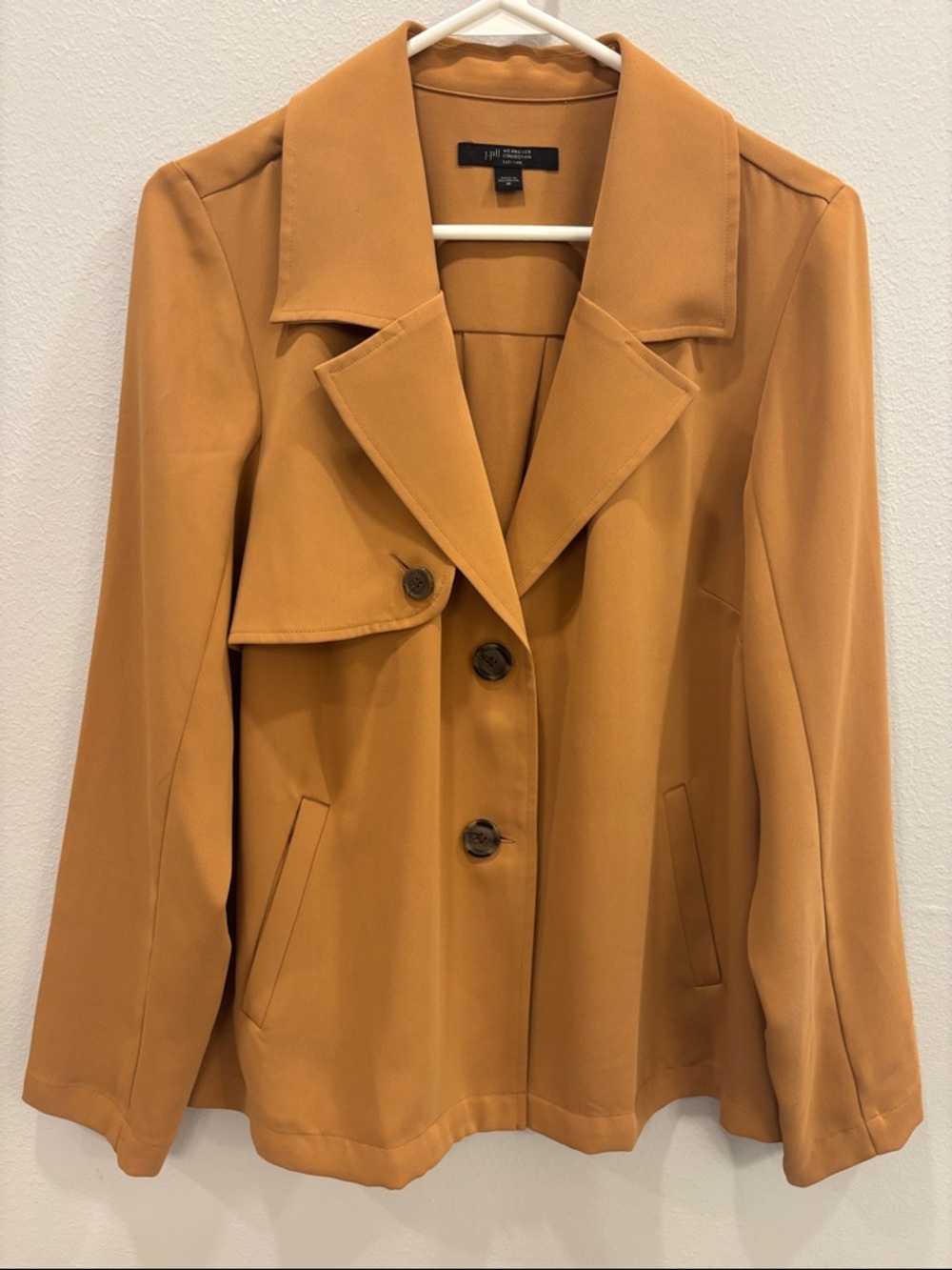 J. Jill camel Trench-Style Button Jacket